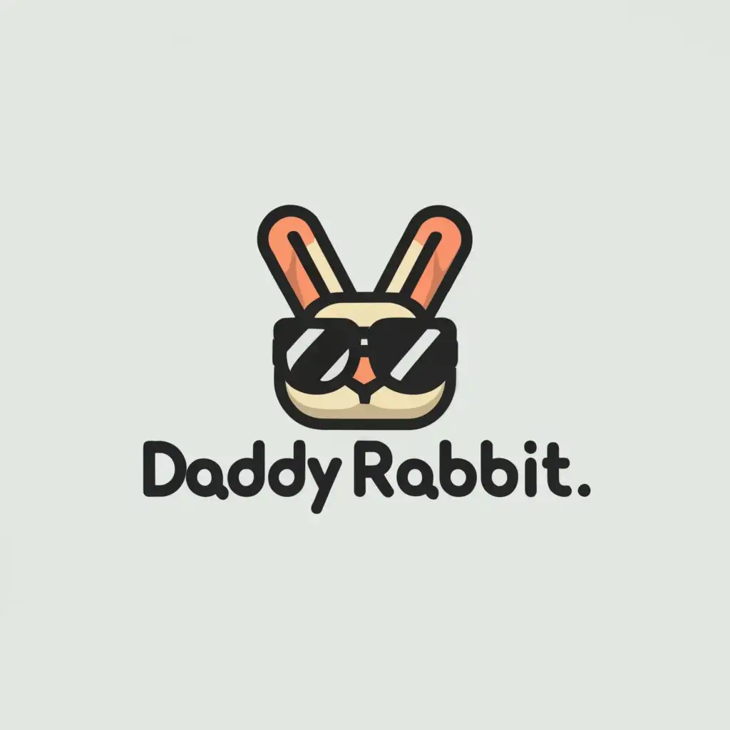 a logo design,with the text "Daddy Rabbit", main symbol:male rabbit,Moderate,be used in Entertainment industry,clear background
