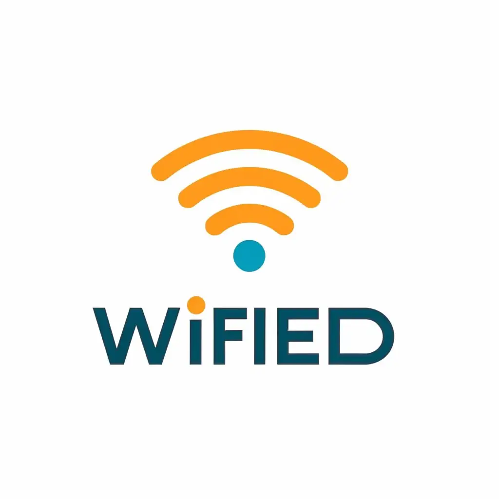 a logo design,with the text "WiFied", main symbol:WiFi,Moderate,be used in Internet industry,clear background