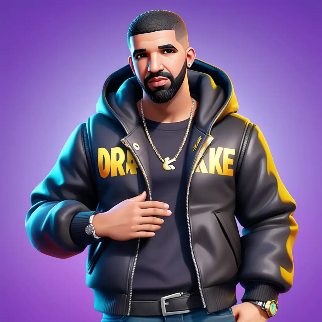 Epic Fortnite Transformation Drake Unleashes Stylish Battle Royale Vibe
