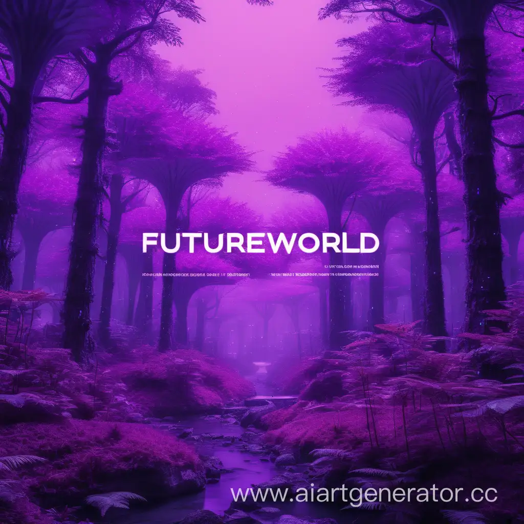 Текст FutureWorld фиолетовая тема фиолетовый лес