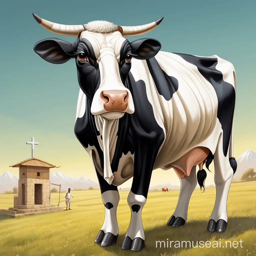 Vaca Reza, una vaca cristiana 