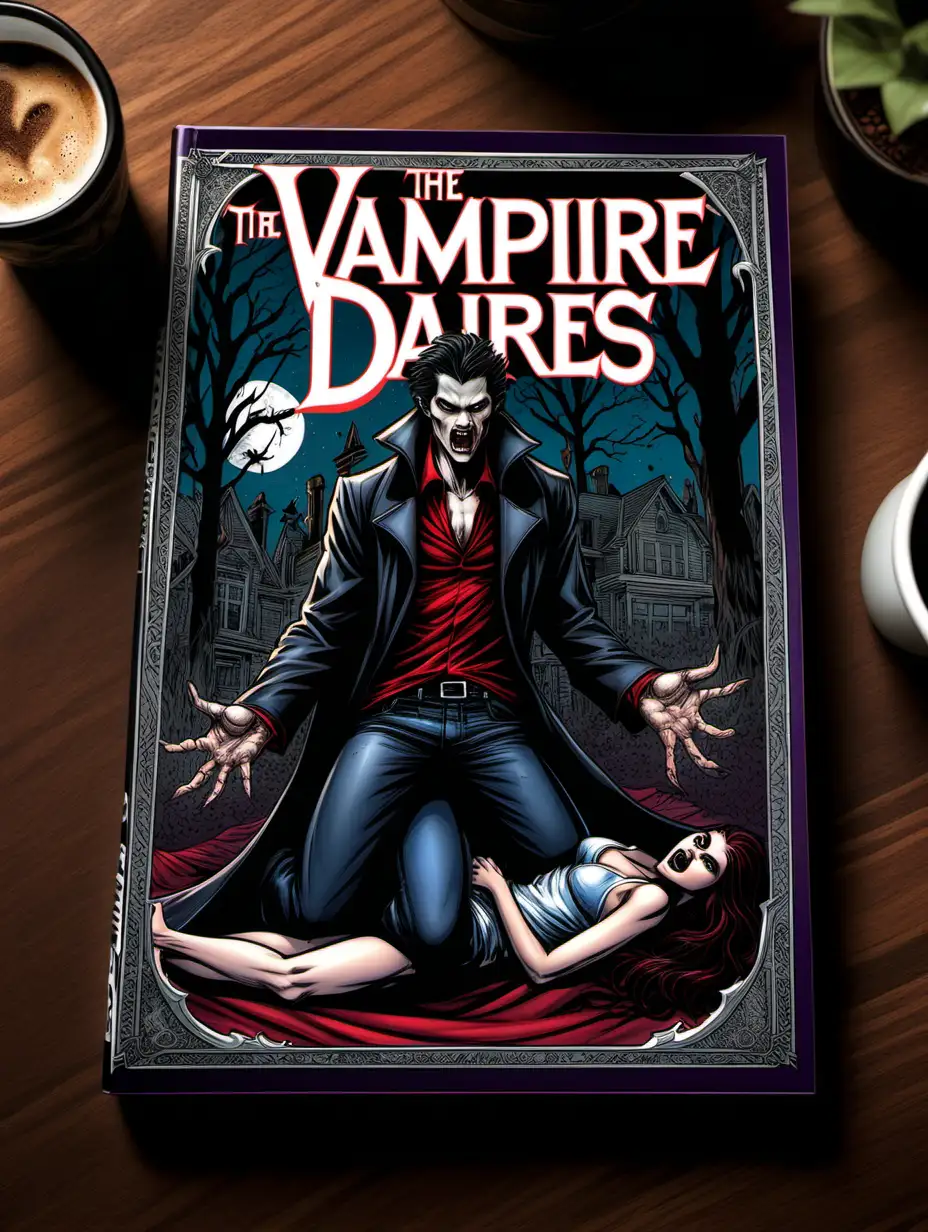 Intricately Detailed Graphic Novel The Vampire Diaries Featuring Vampires and Werewolves
