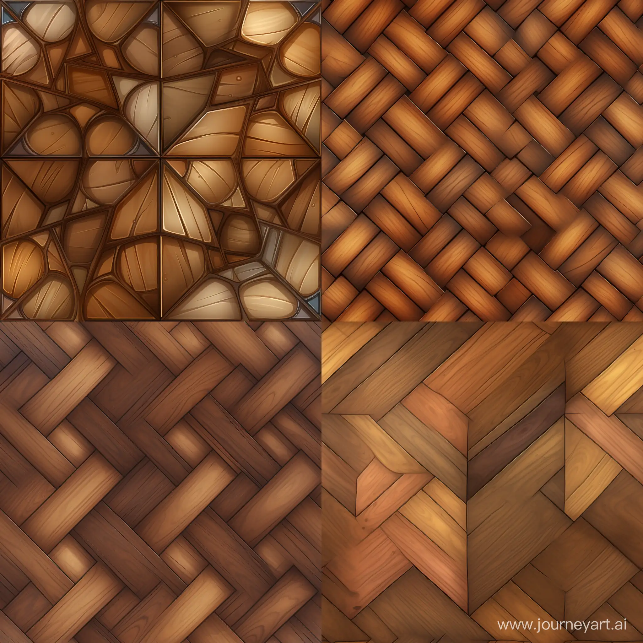 wooden flooring stylized texture and high quality, cell shaded, artstation --stylize 250 --tile  