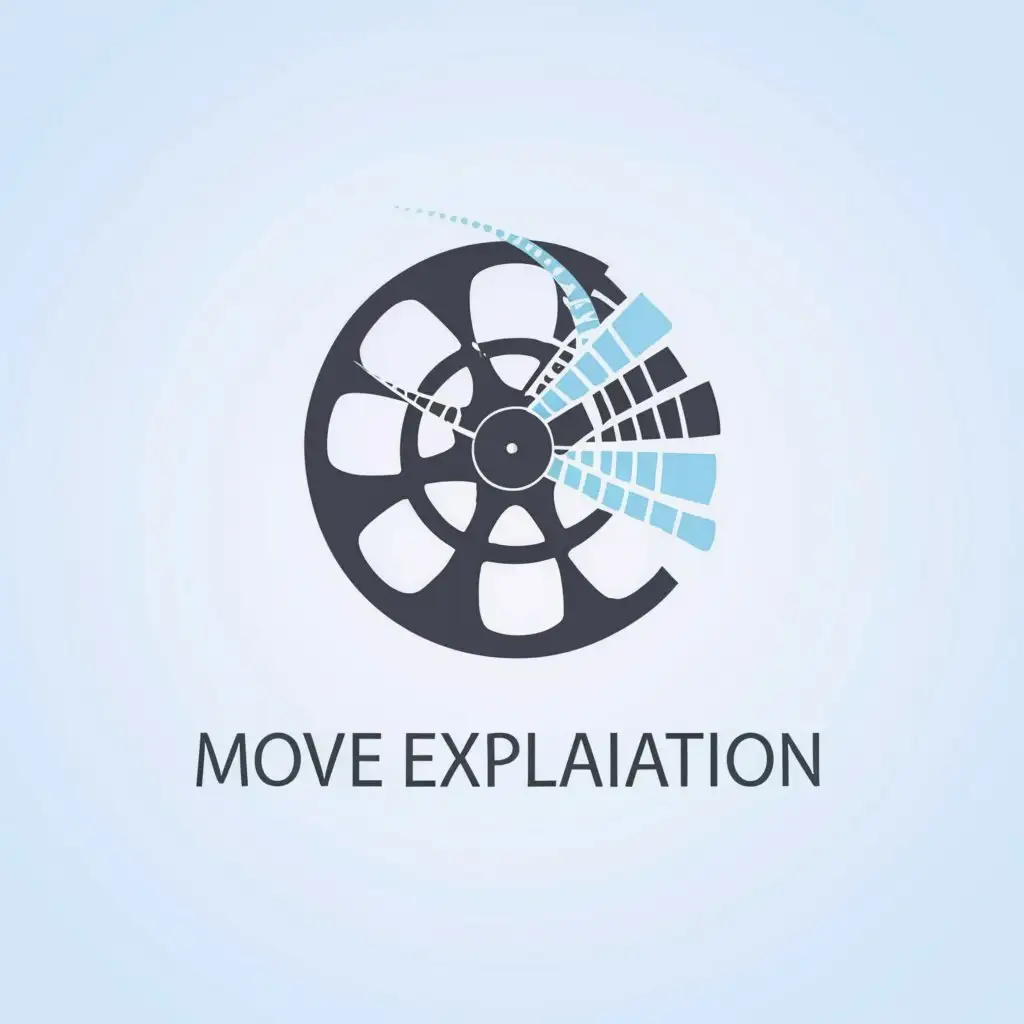 a logo design,with the text "Movie explanation", main symbol:Movie ,Moderate,clear background