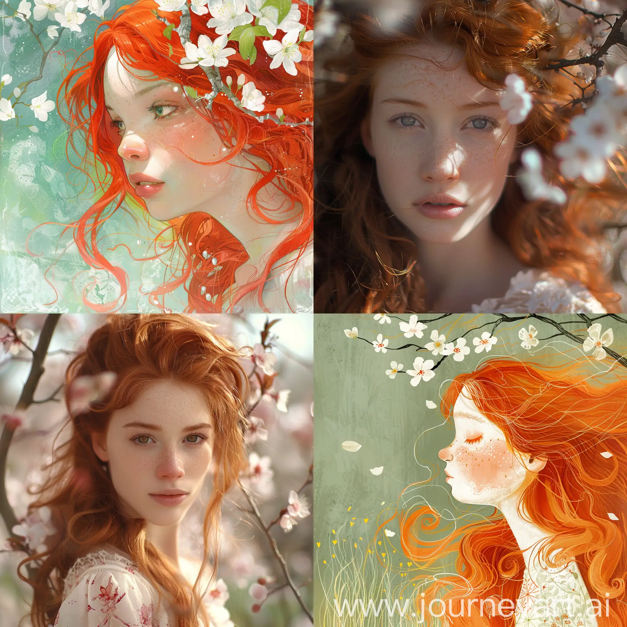 Vibrant-RedHaired-Girl-Embracing-Spring