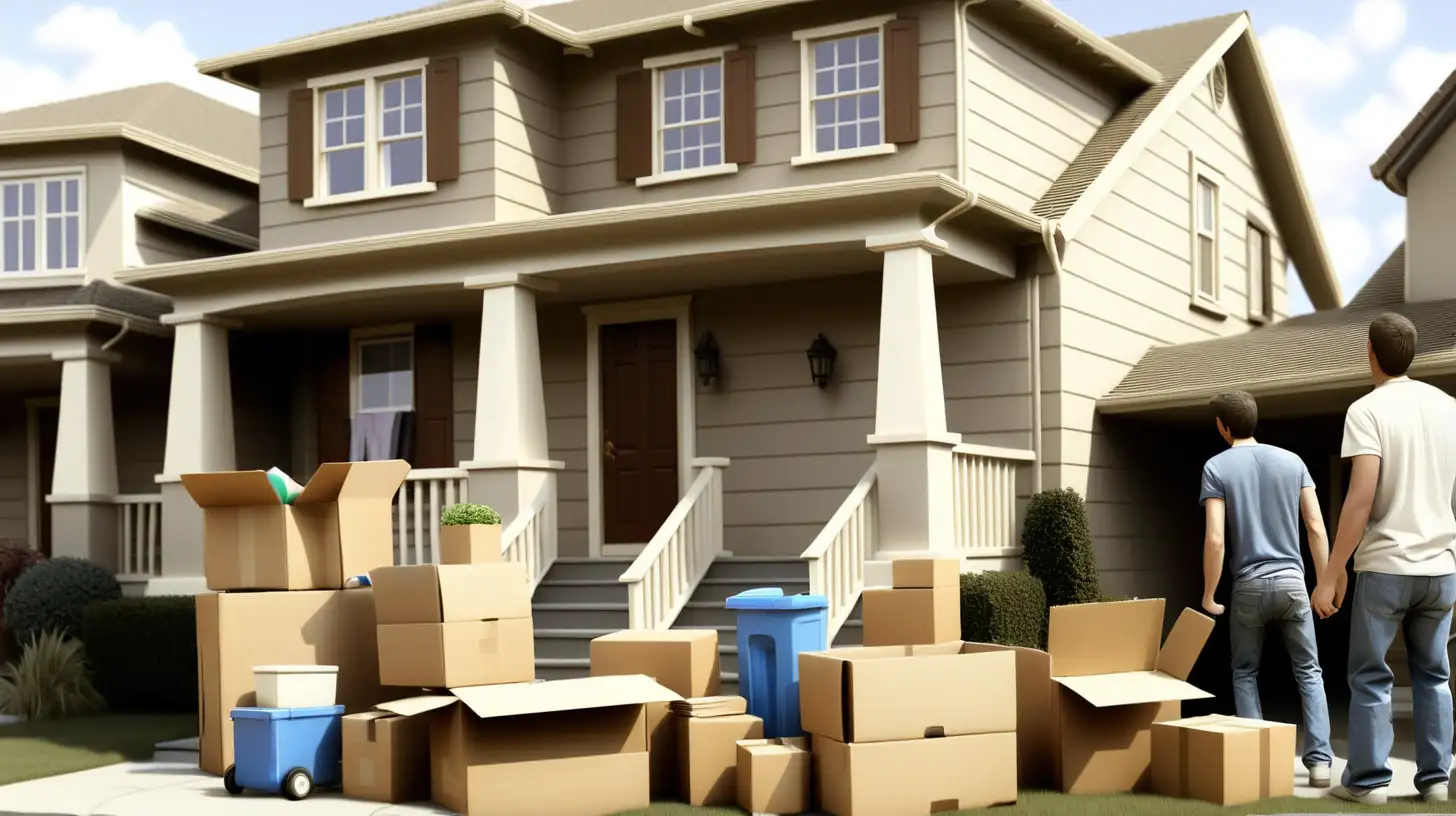 image of a house where the people are selling their house and moving out
