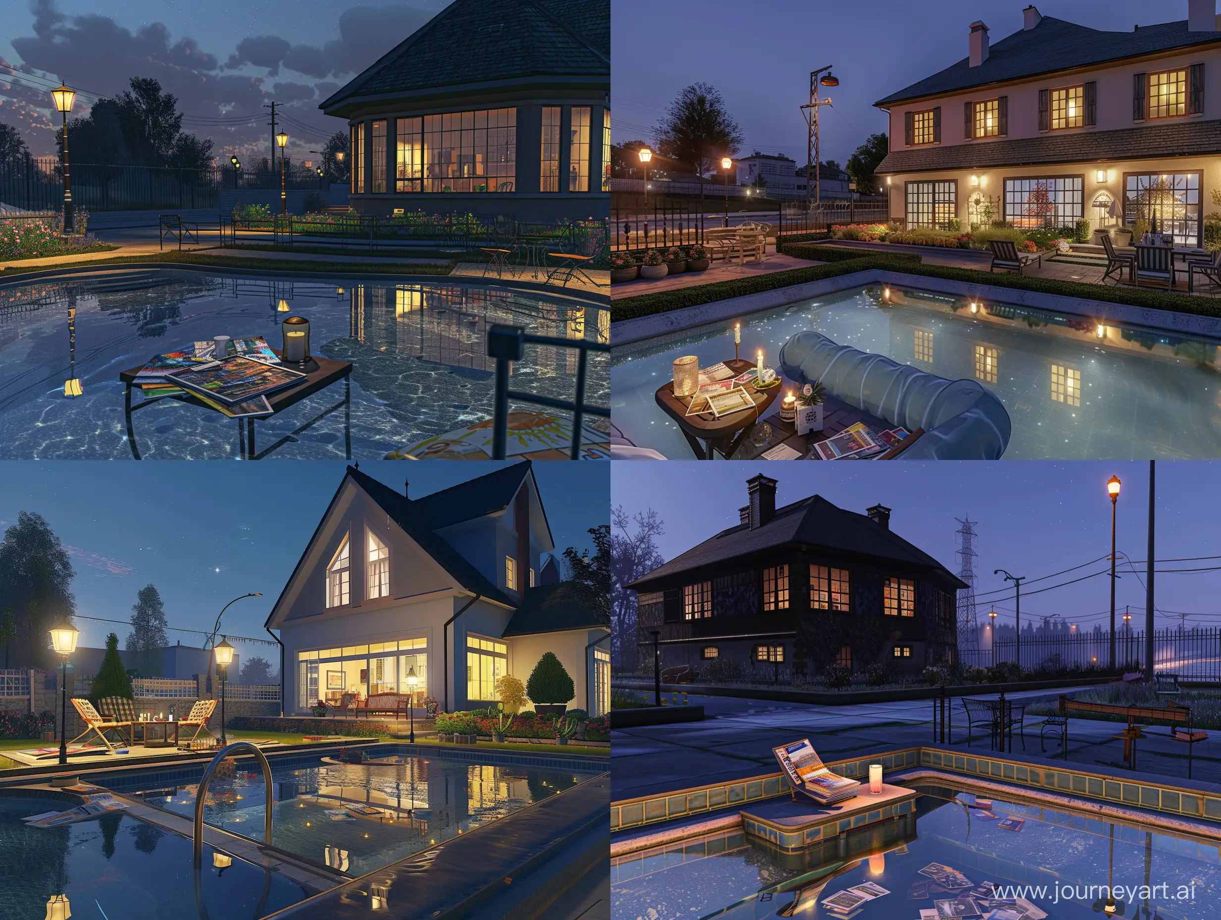 Spacious-American-Style-House-with-Night-Sky-and-Modern-Garden