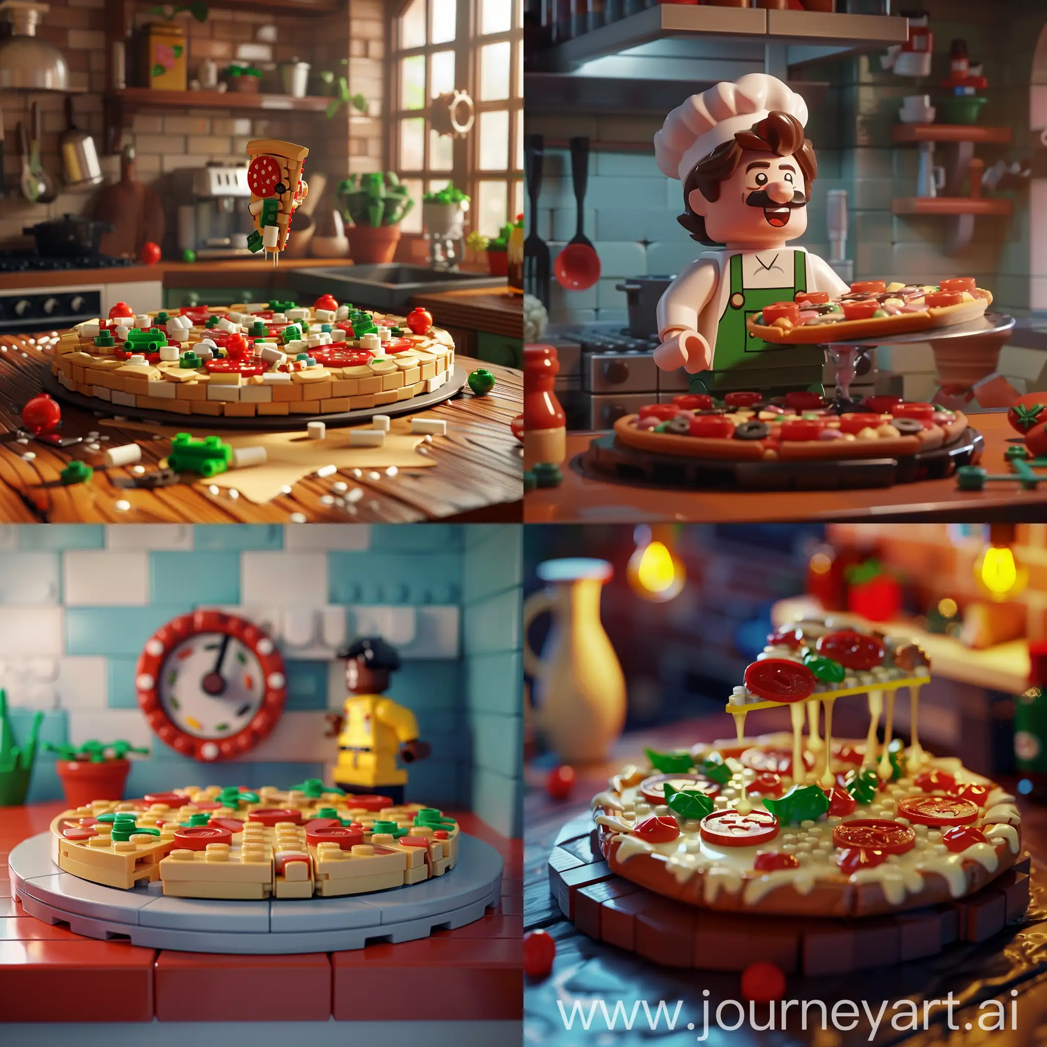Lego pizza :: 3D animation 
