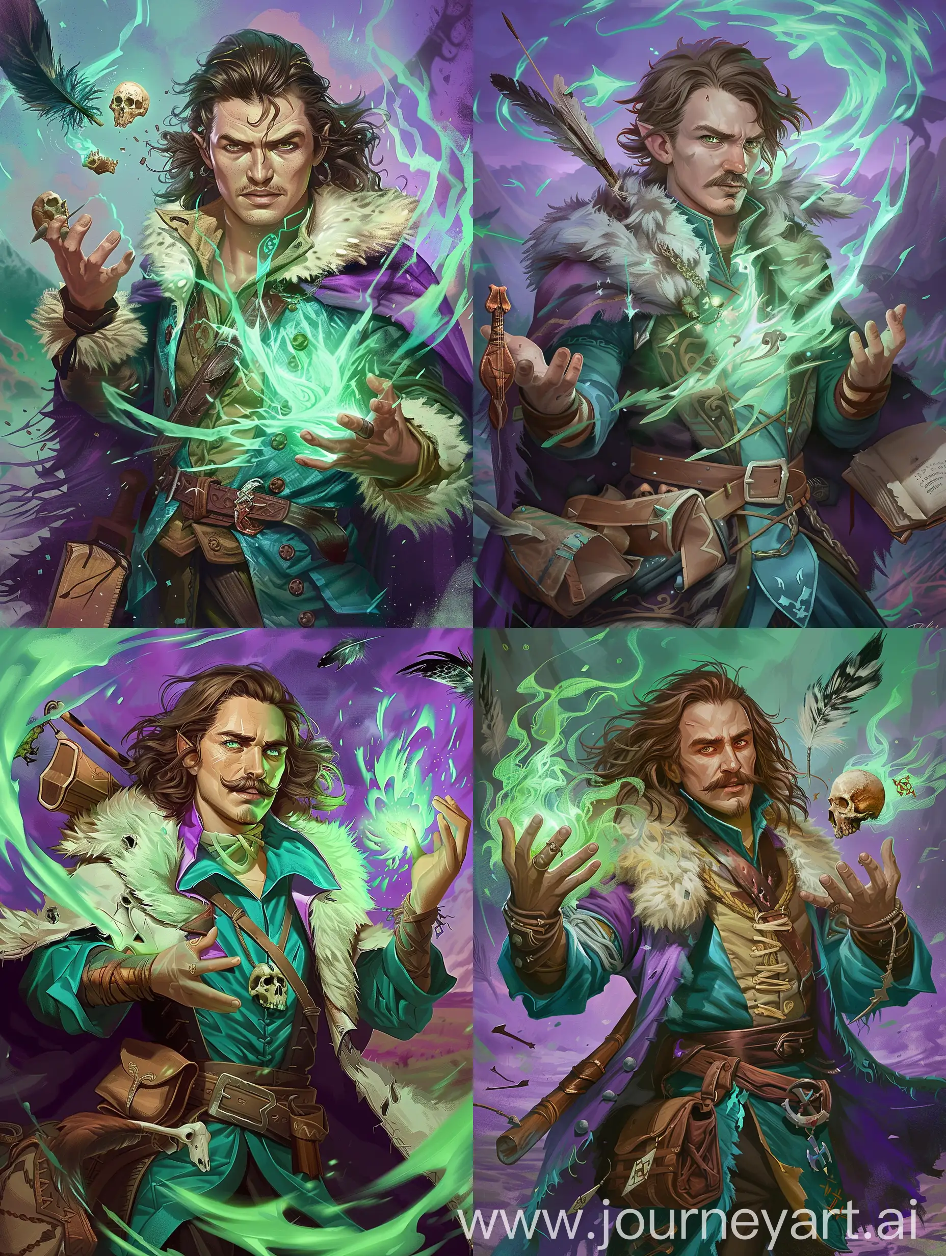 Warlock-Casting-Green-Magical-Fire-Spell-in-Tevinter-Mage-Robes
