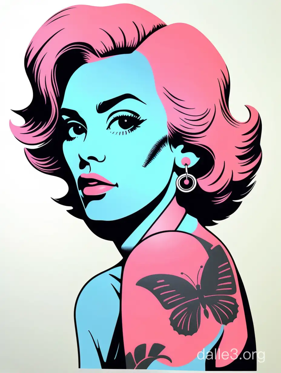 if andy warhol designed a tattoo silkscreen style