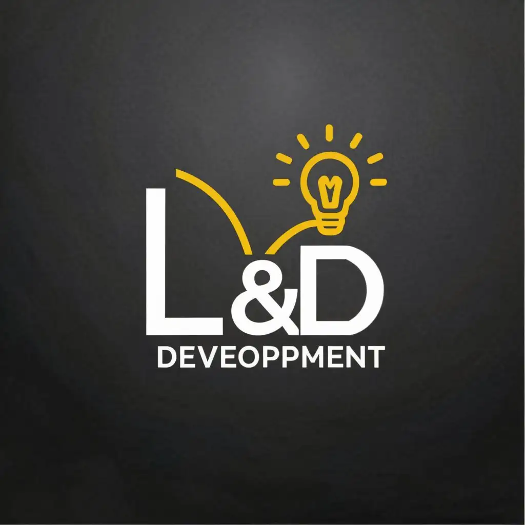 a logo design,with the text "L&D", main symbol:Learning and Dev,Moderate,be used in Education industry,clear background
