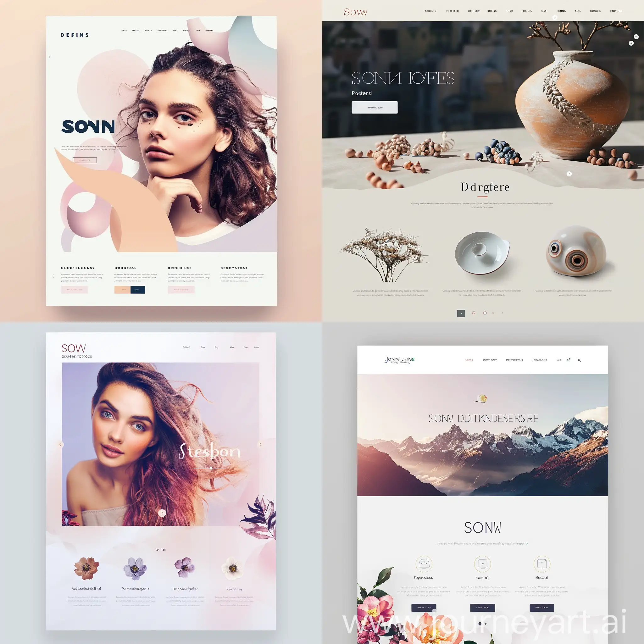 create for me a UI Soon page for a graphic designer portfolio website, make it modern and simple