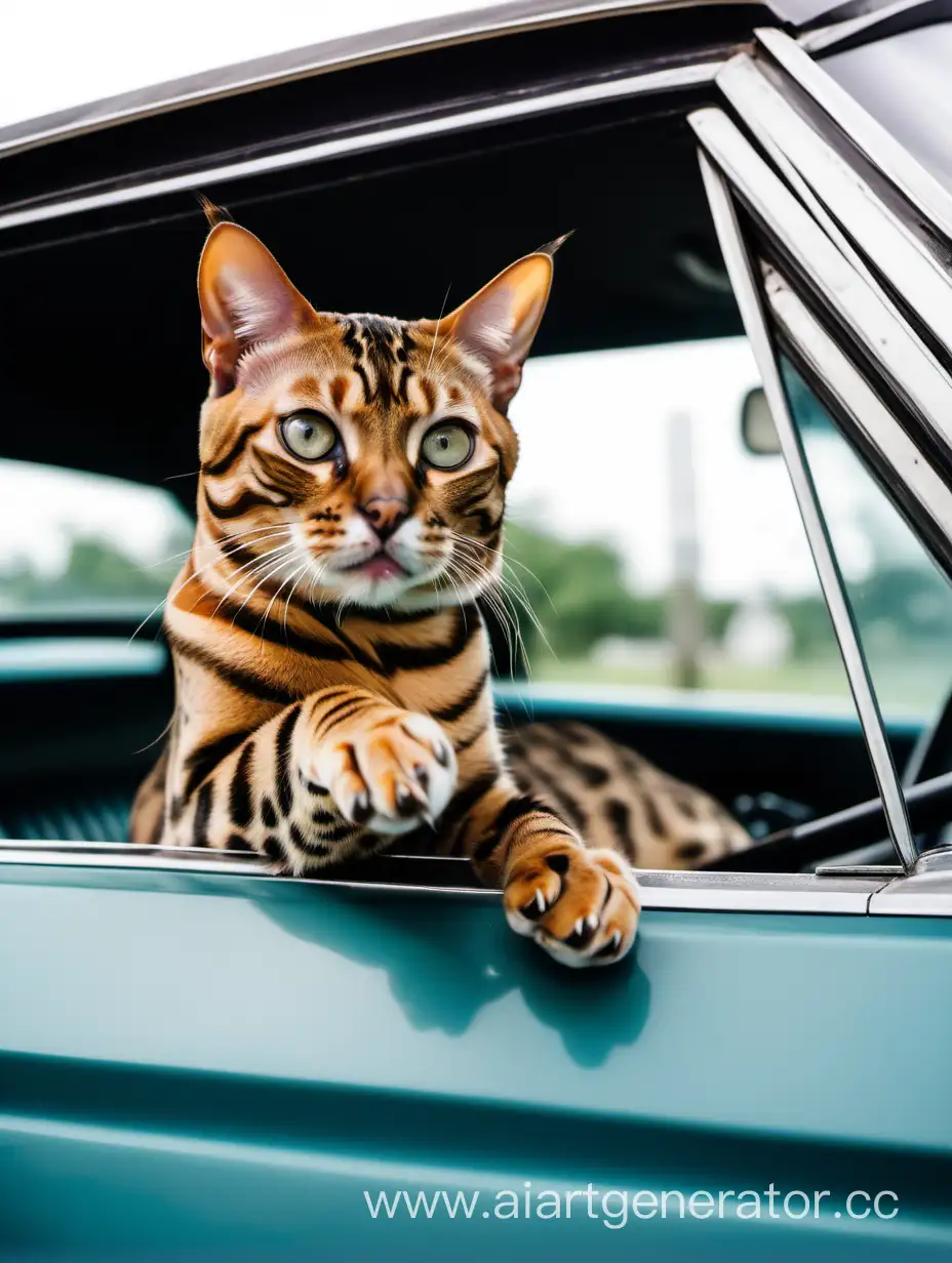 Bengal-Cat-Driving-a-Vintage-1969-Dodge-Challenger-with-Confidence