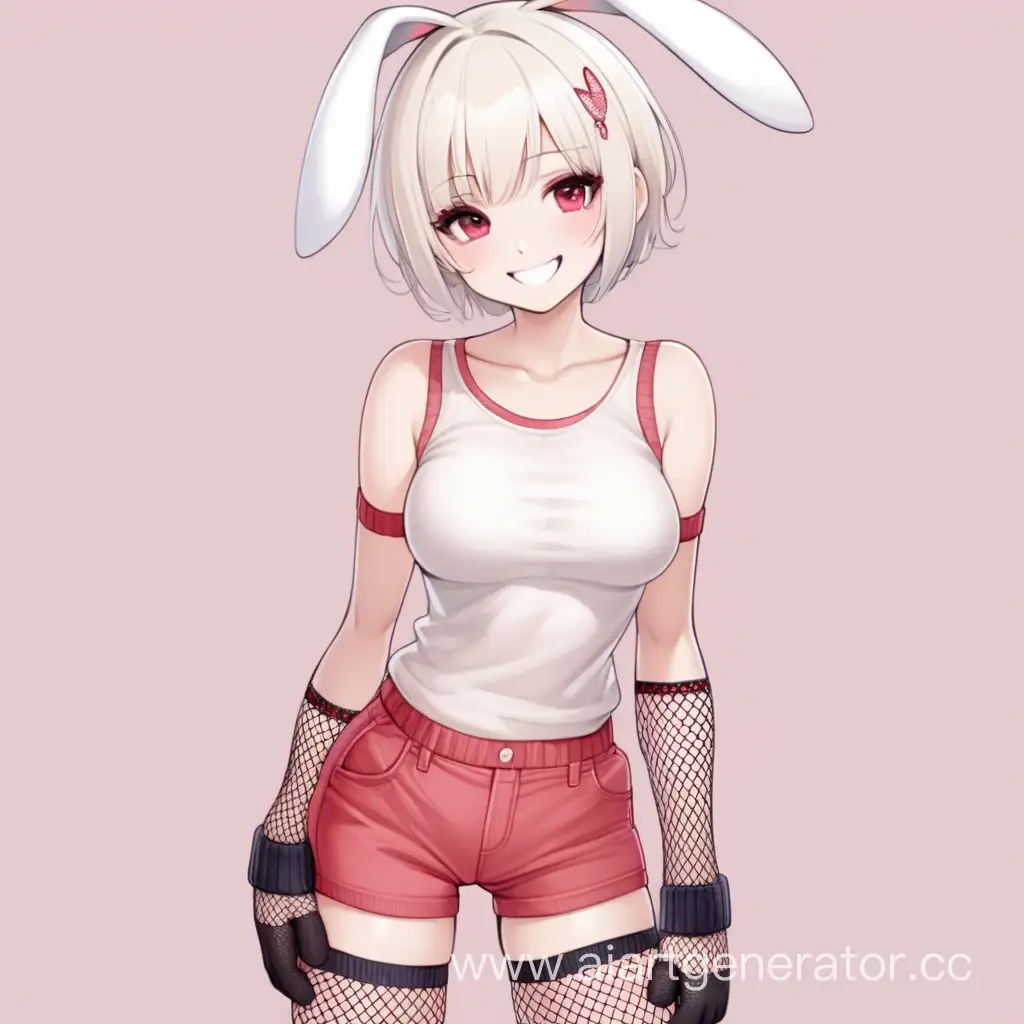 Adorable-ShortHaired-Bunny-Girl-in-Fashionable-Attire