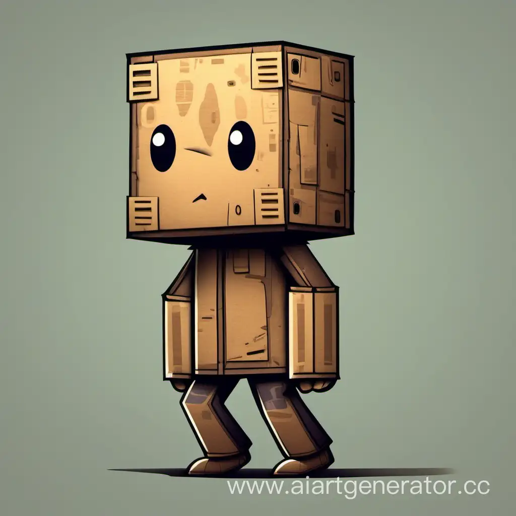 Cardboard-Character-Walking-Right-for-2D-Platformer-Game