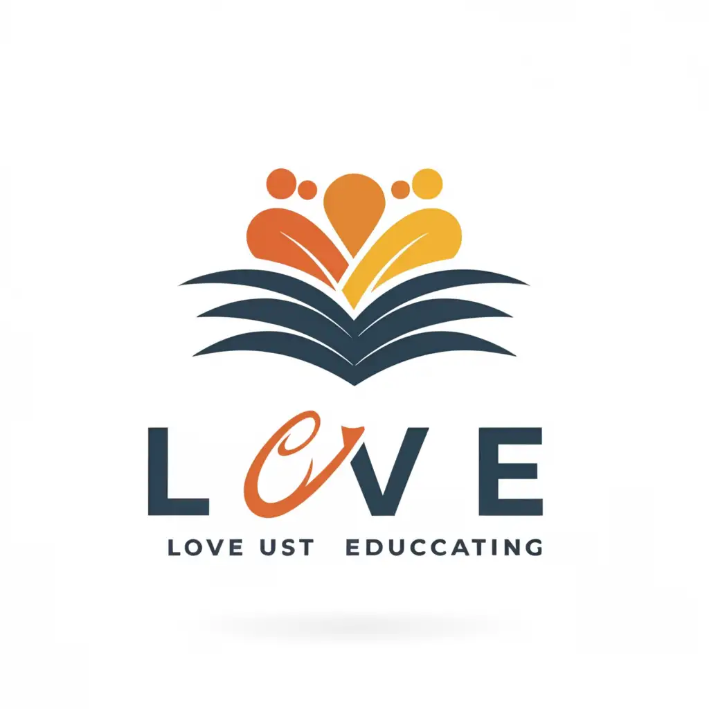 a logo design,with the text "Love", main symbol:Books, Teacher, Student, Learning, Love,complex,be used in Education industry,clear background
