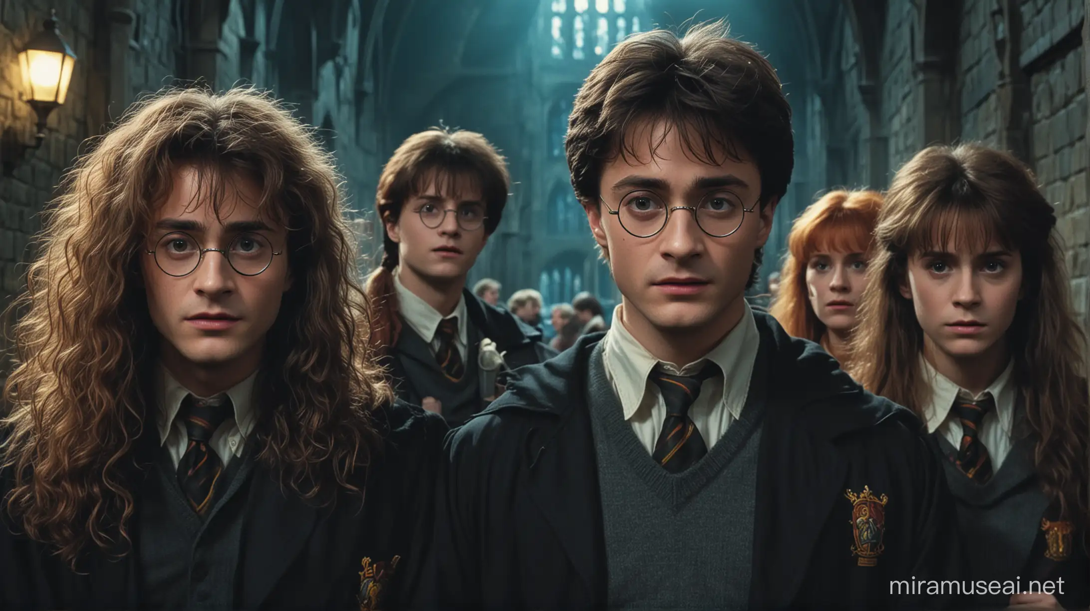 Harry Potter 80s Dark Fantasy Mystery Movie Poster