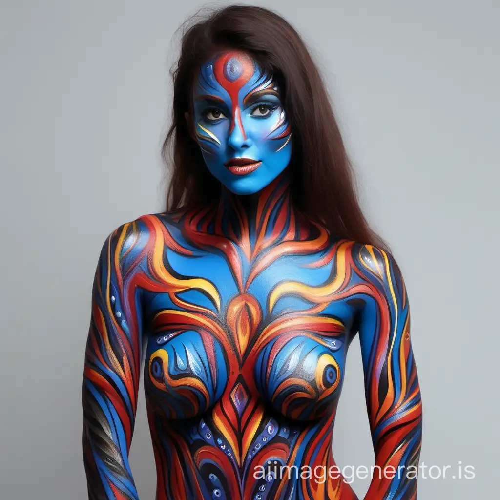 Vibrant Body Paint Artistry for Expressive Creations AI Image Generator