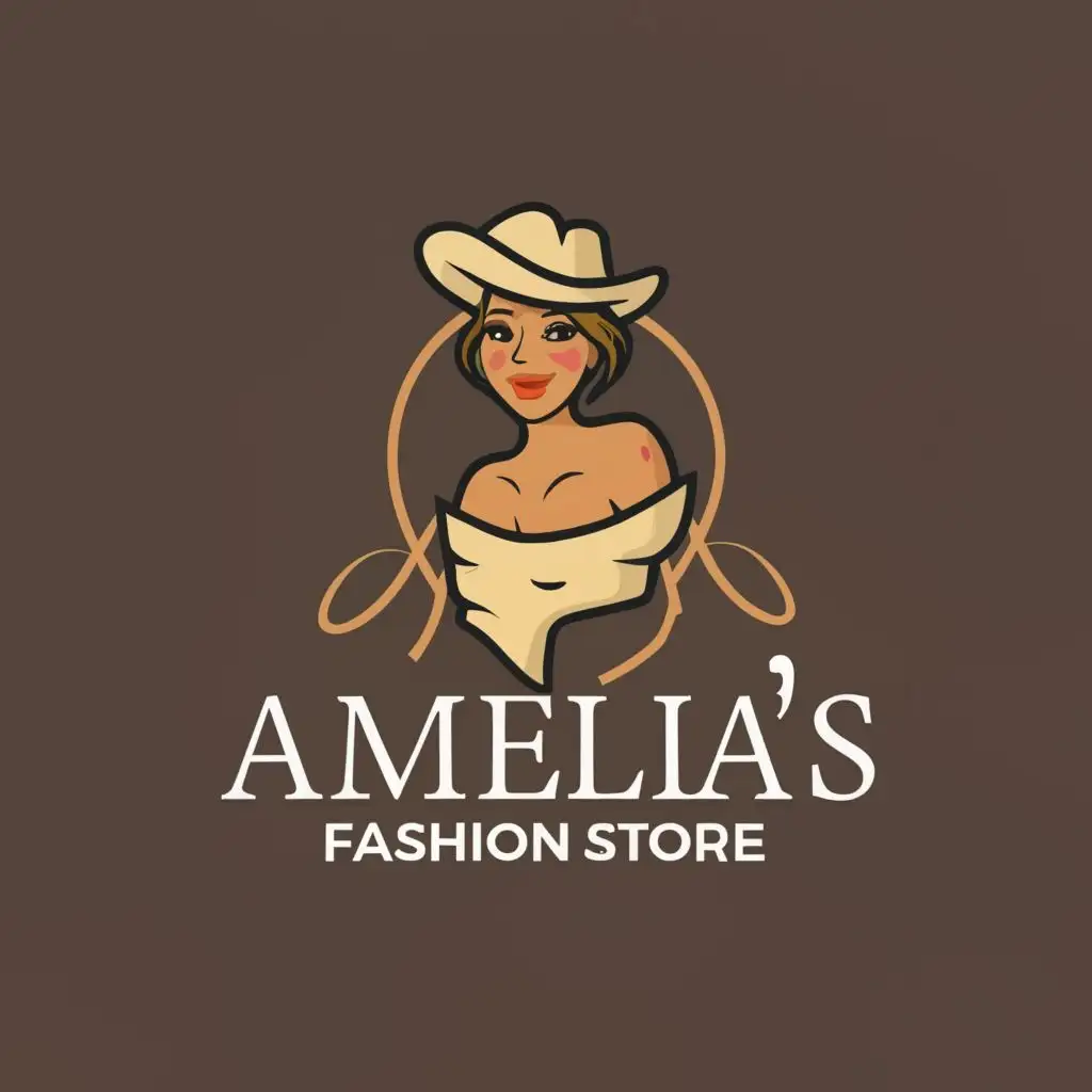 a logo design,with the text "Amelia's Fashion Store", main symbol:Amelia,Moderate,clear background