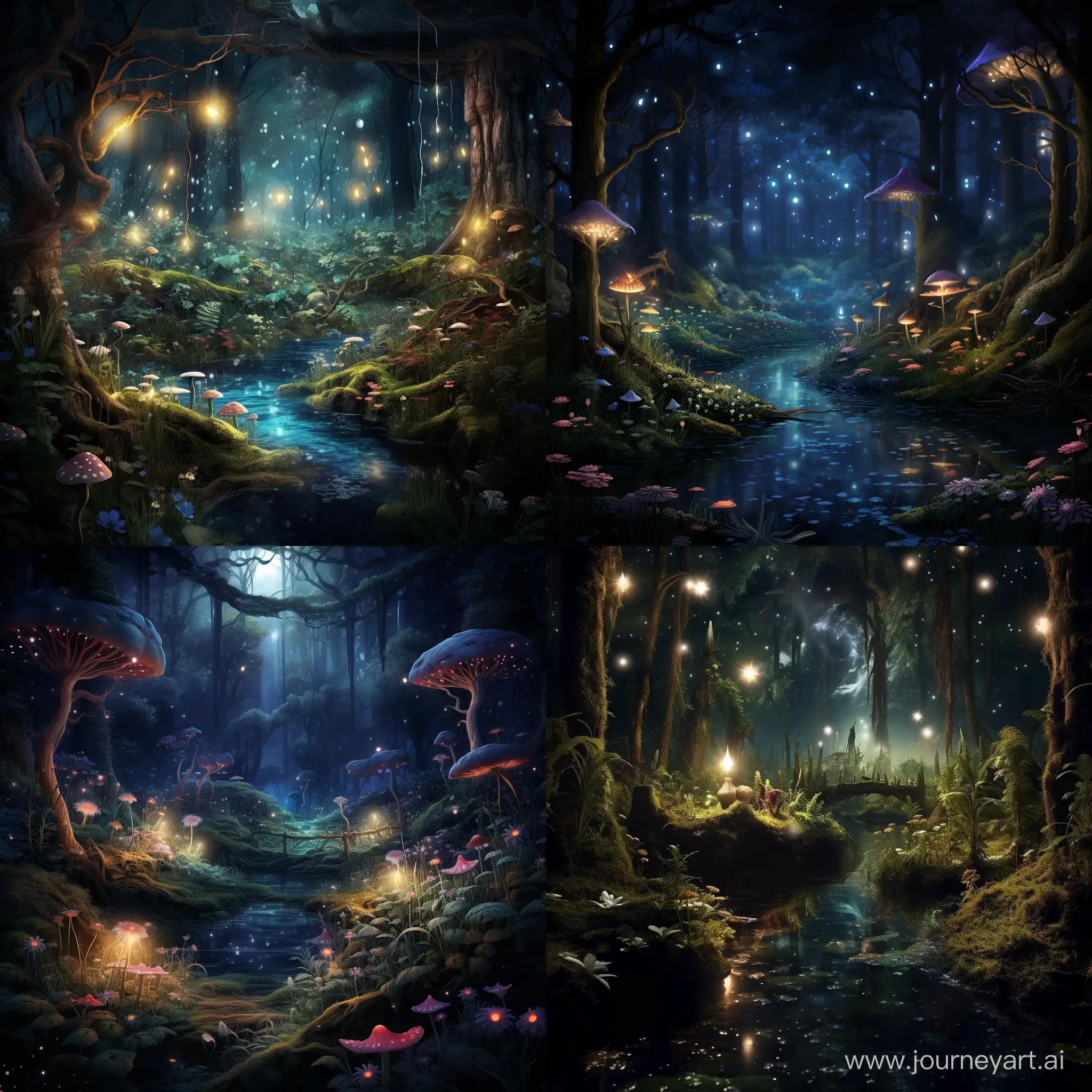Enchanting-Midnight-Forest-Scene-with-Mystical-Aura