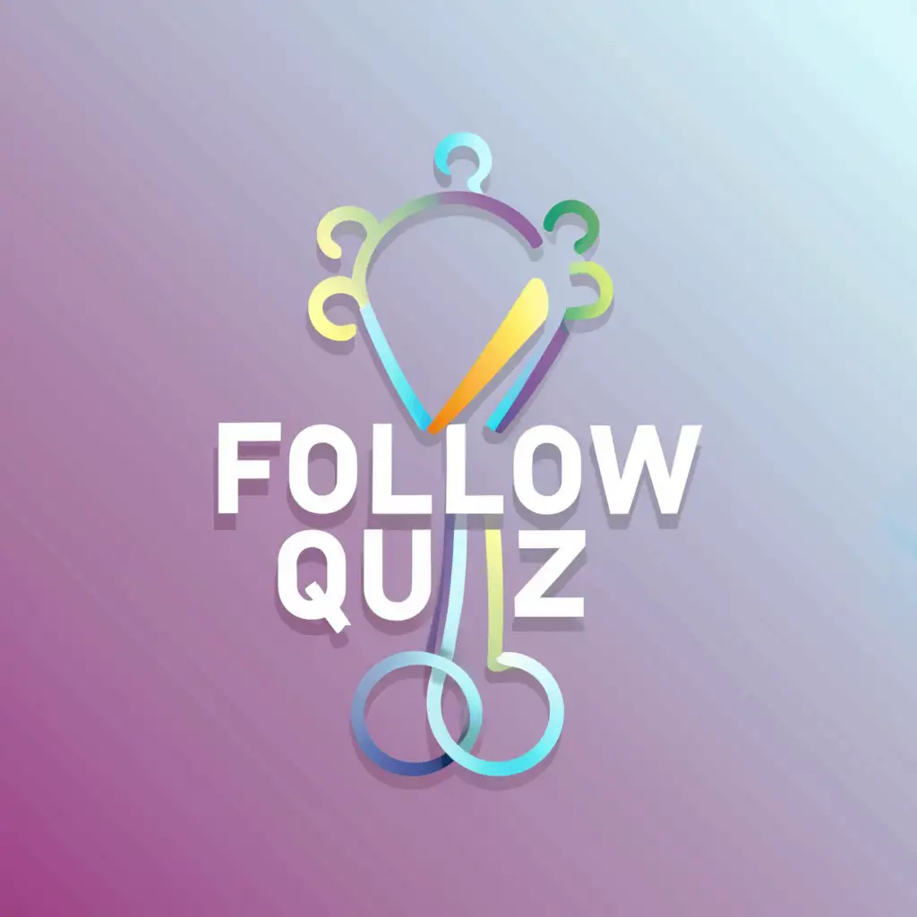 a logo design,with the text "Follow Quiz", main symbol:puzzles and innovation questions,complex,clear background