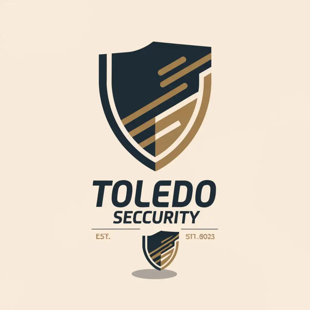 a logo design,with the text "Toledo Security", main symbol:Shield,Moderate,be used in Events industry,clear background