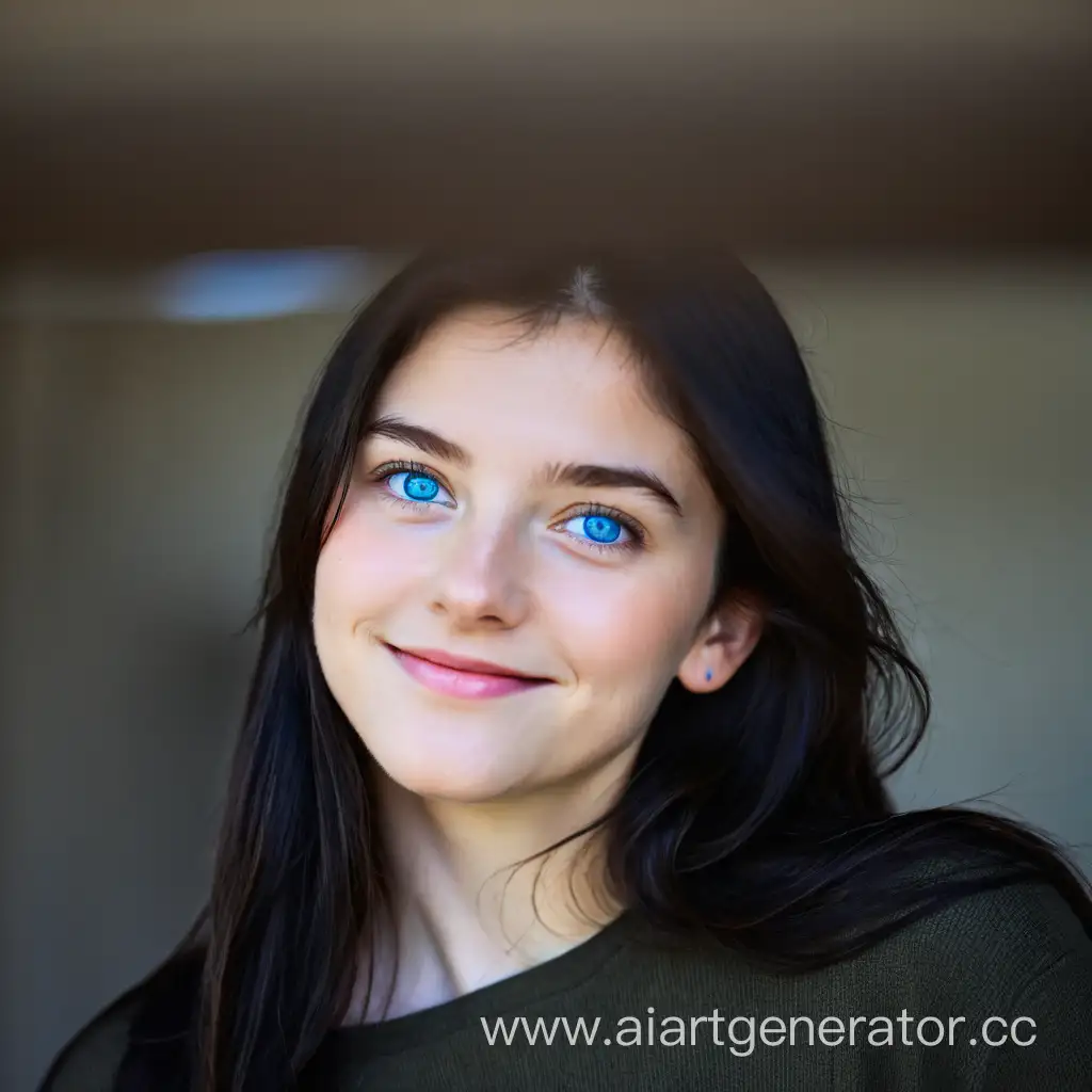 Portrait-of-a-DarkHaired-Girl-with-Blue-Eyes-and-Fair-Skin