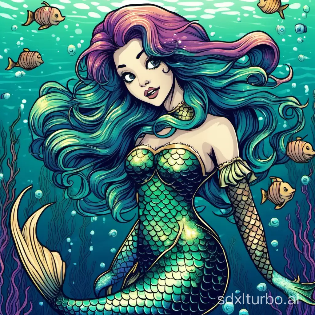Deep Sea Handsome Mermaid