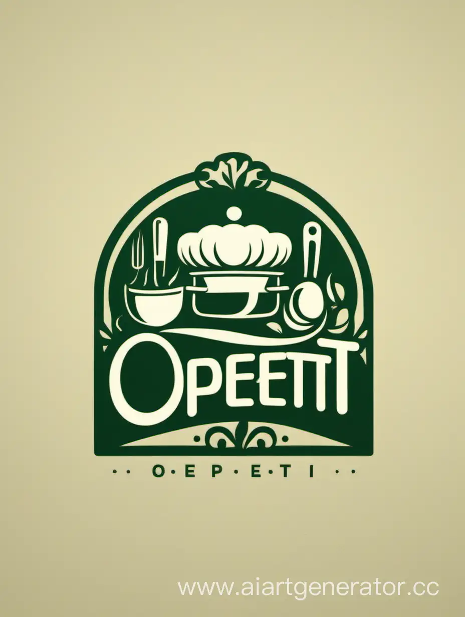 логотип домашней кухни под названием "Opetit"