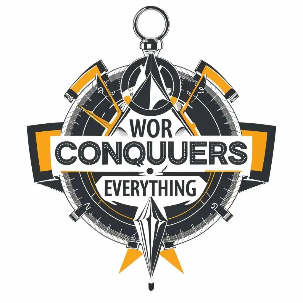 LOGO-Design-For-Work-Conquers-Everything-Modern-Pair-of-Compasses-Typography-for-the-Technology-Industry