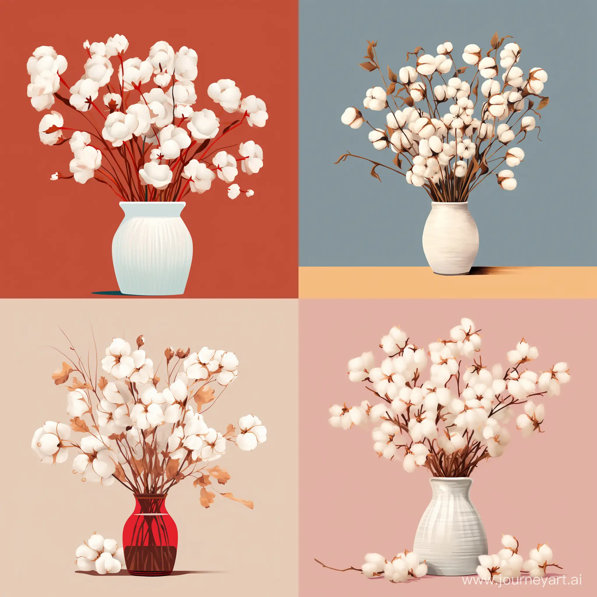 Flat-Style-Cotton-Arrangement-in-a-Vase