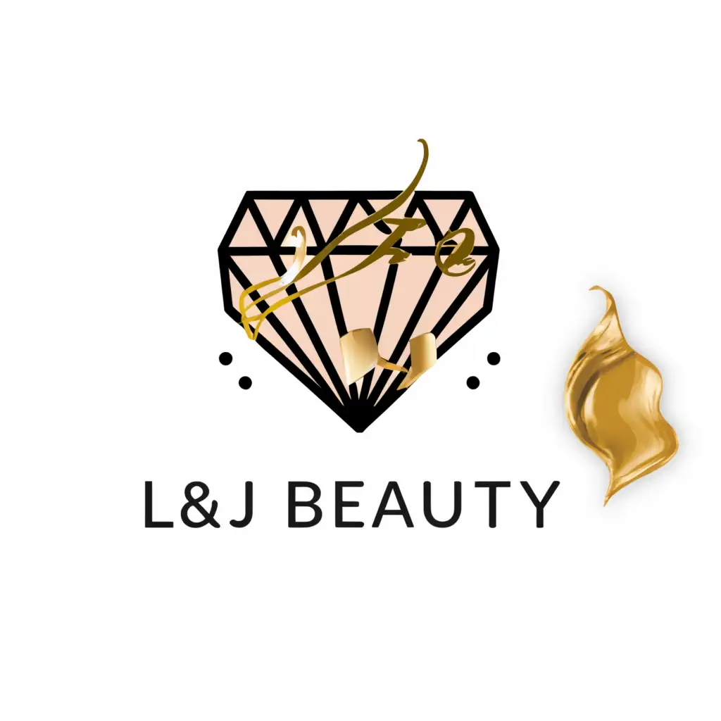 a logo design,with the text "L&J beauty", main symbol:Diamond,complex,clear background