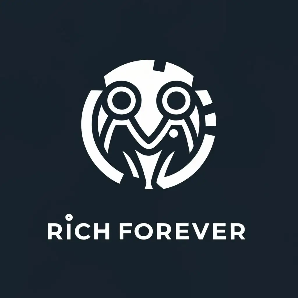 a logo design,with the text "Rich Forever", main symbol:businessmen shaking hands while standing,complex,be used in Finance industry,clear background