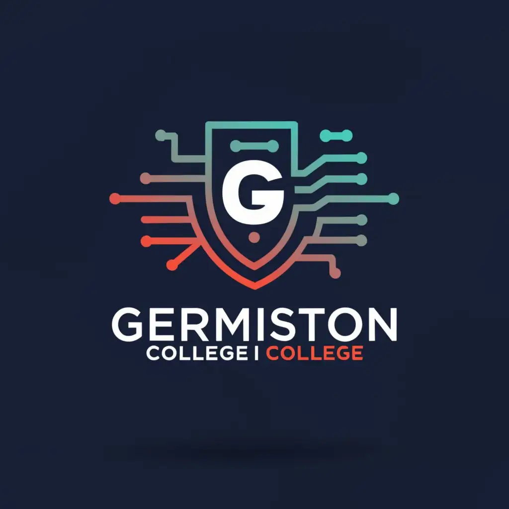 a logo design, with the text "Germiston IT College", main symbol: technology, Moderate, be used in Education industry, clear background