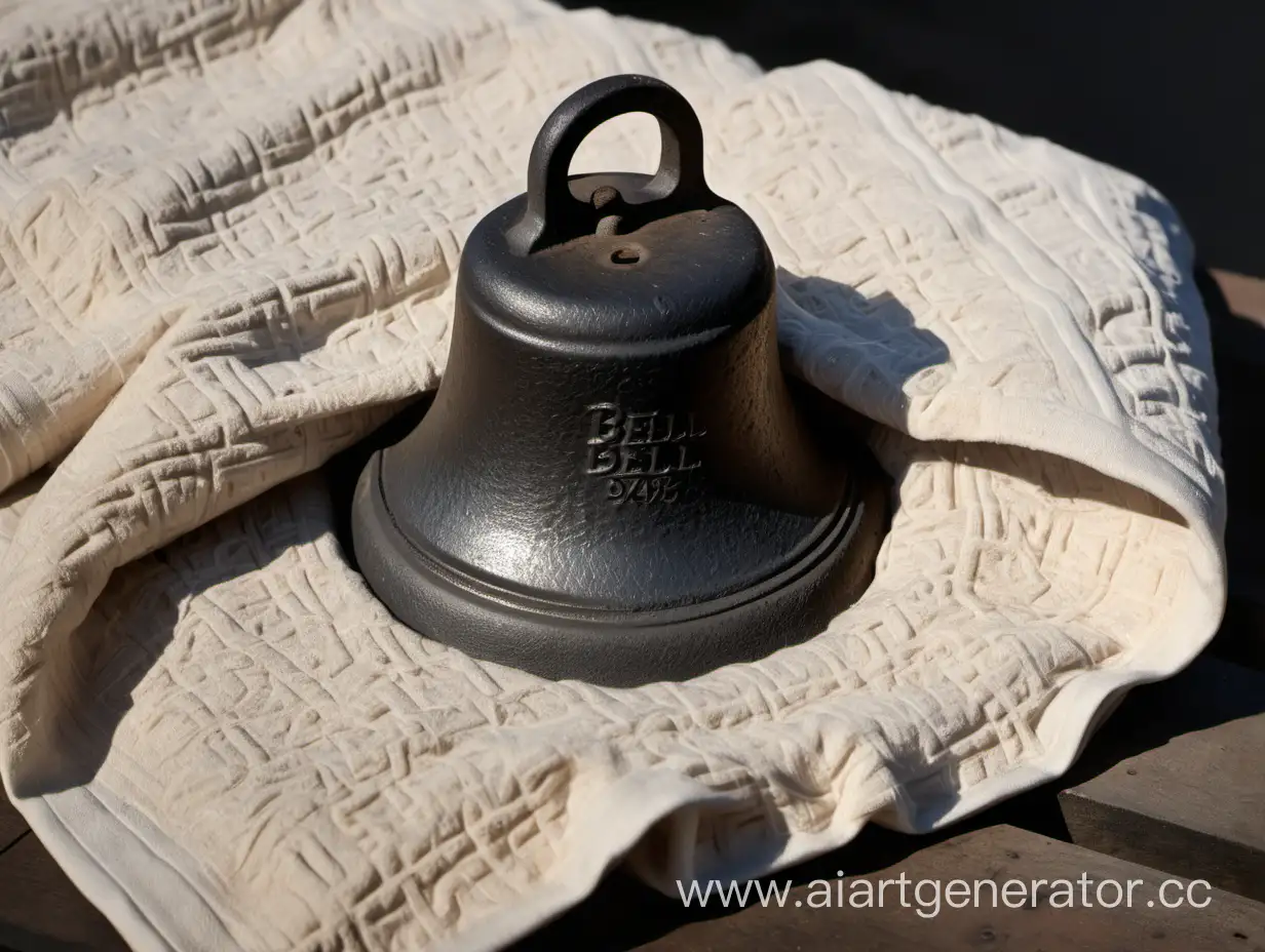 Rustic-CastIron-Bell-Wrapped-in-a-Cozy-Blanket