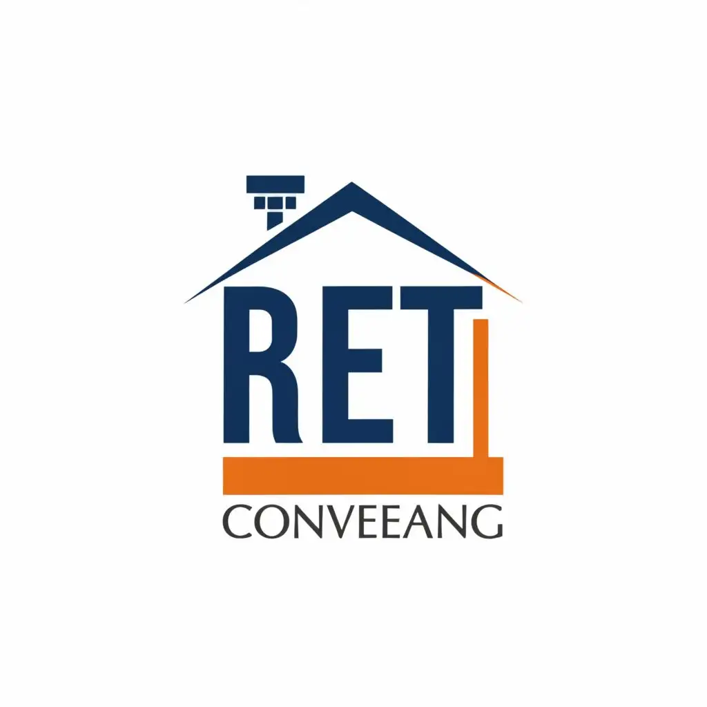 logo, logo, simple, One or two colors, with the text "R.E.T", modern typography, suitable for the law and real estate business, with the text "R.E.T Conveyacing", typography