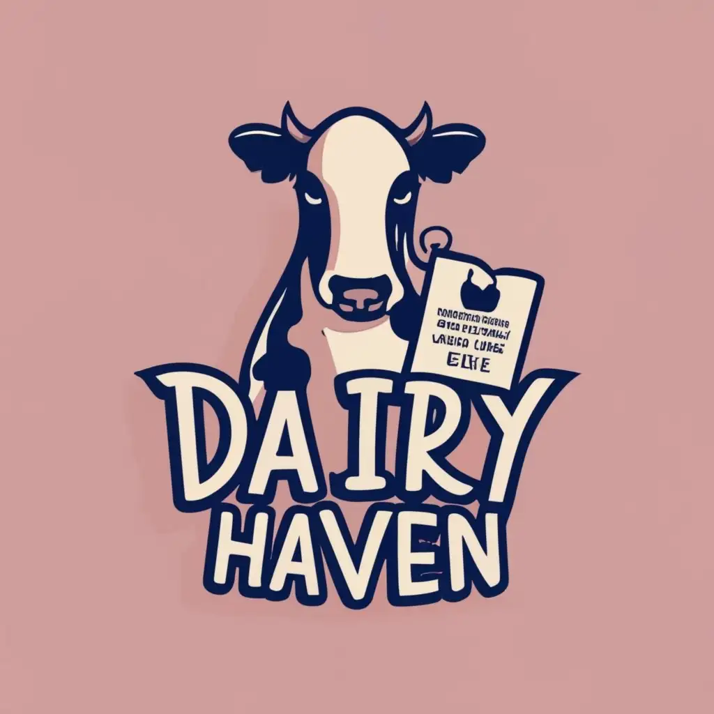 logo, cow ,milk and card, with the text "Bengal Dairy Haven", typography, be used in Restaurant industry