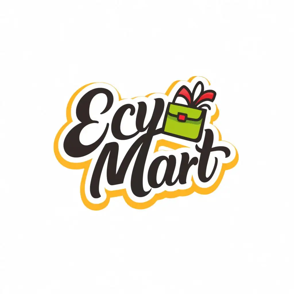 logo, online shopping, with the text "EGY Mart", typography