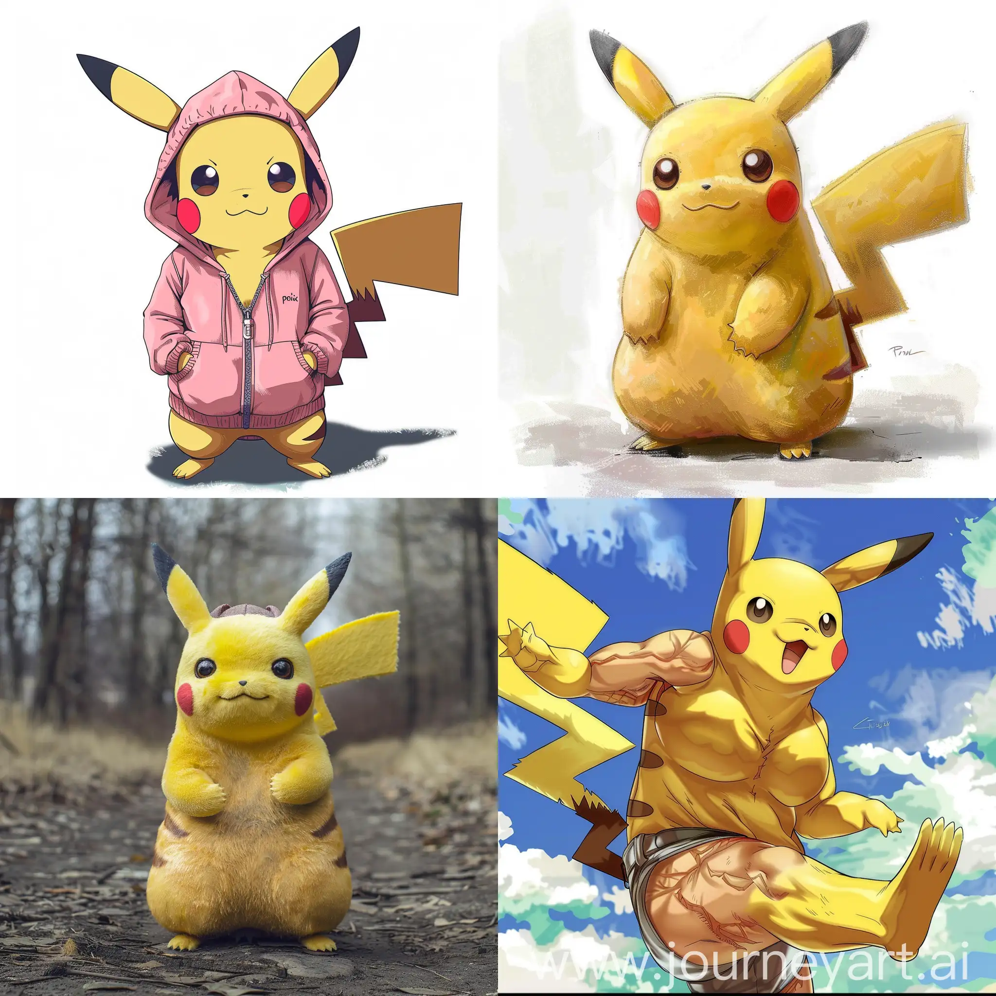 Pikachu as an human adult female