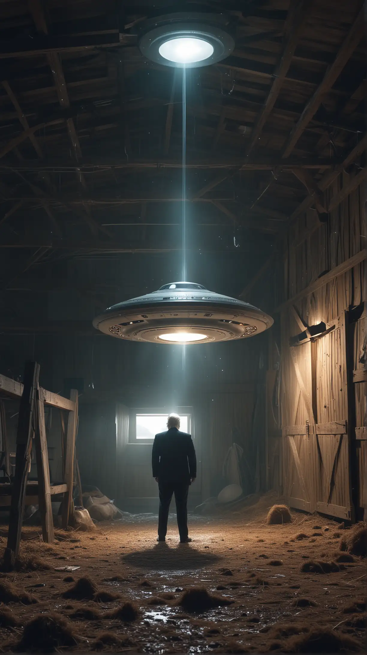 Secretive Encounter President Trump Concealing UFO in Barn