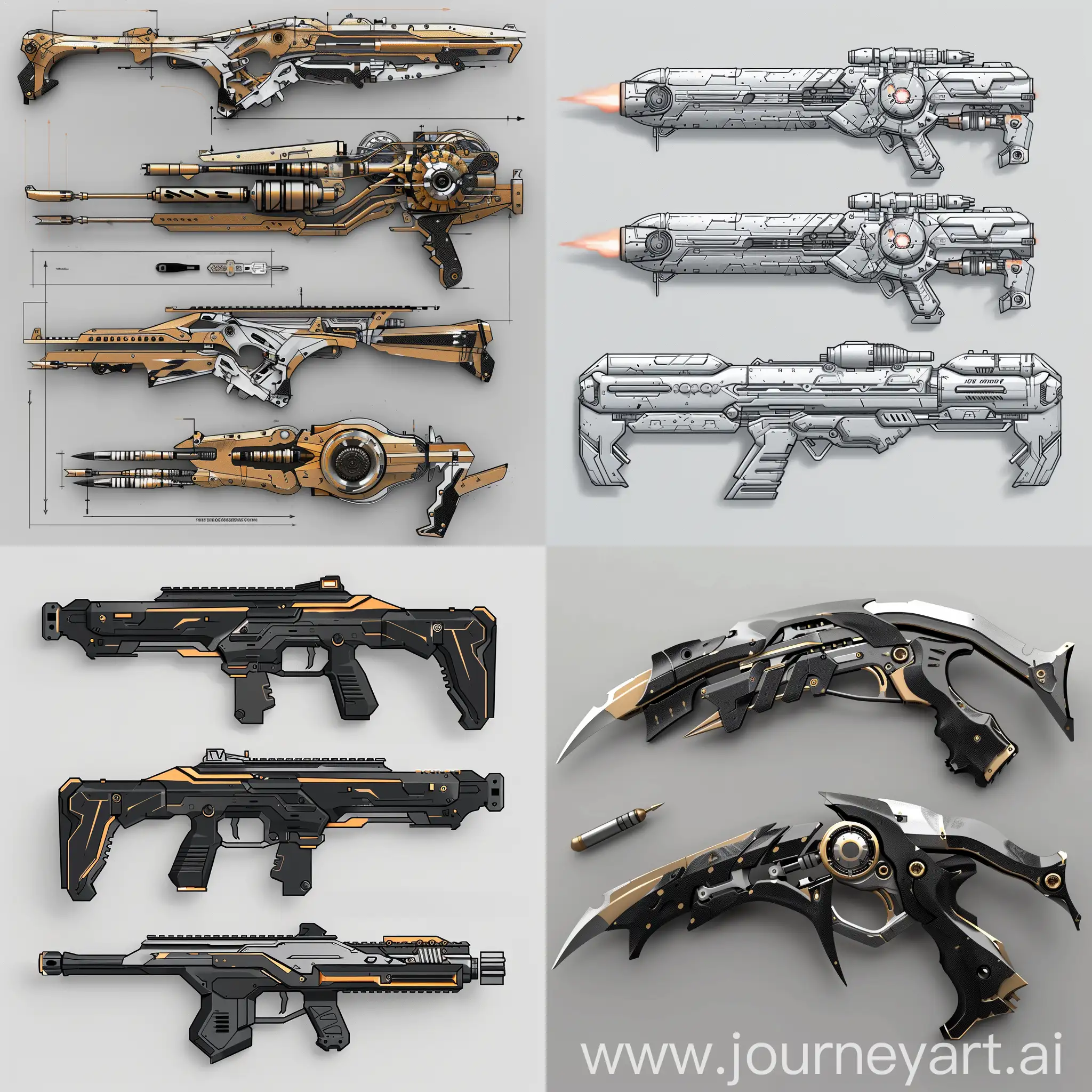 weapon designs inspired by teenage engineering