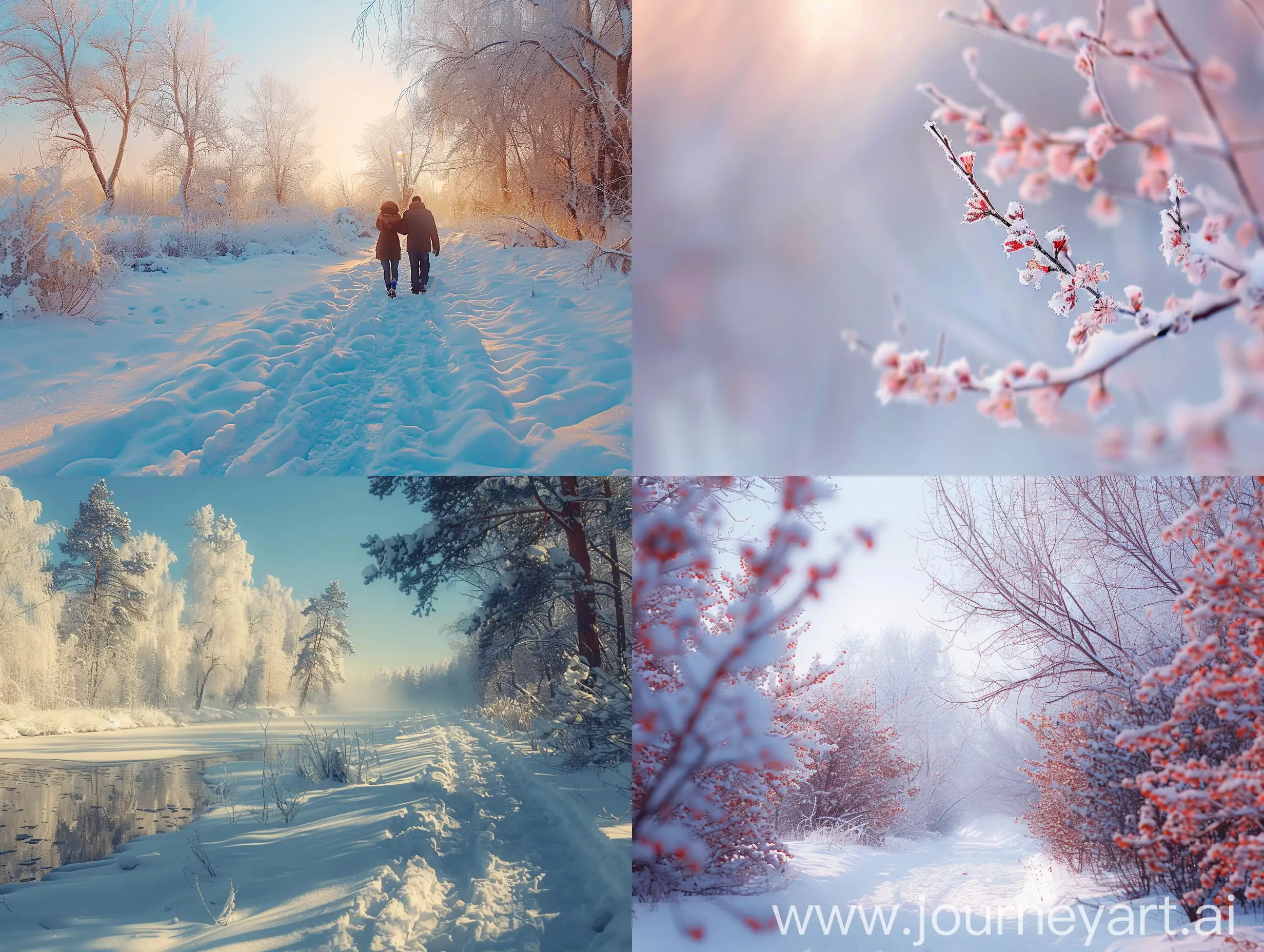 Make some real pictures of March and snow and winter. The photos are beautiful. be romantic