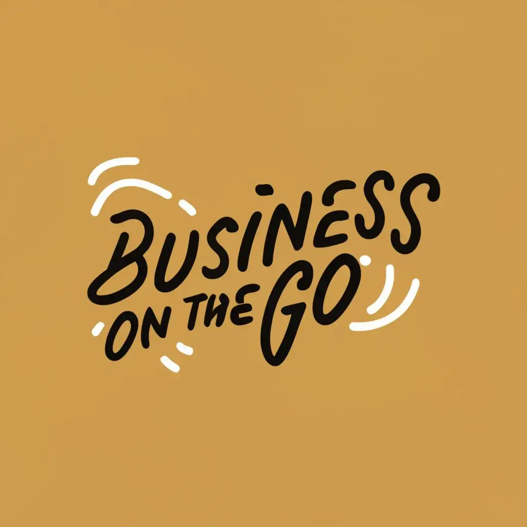 logo, Business On The Go, with the text "Business On The Go", typography