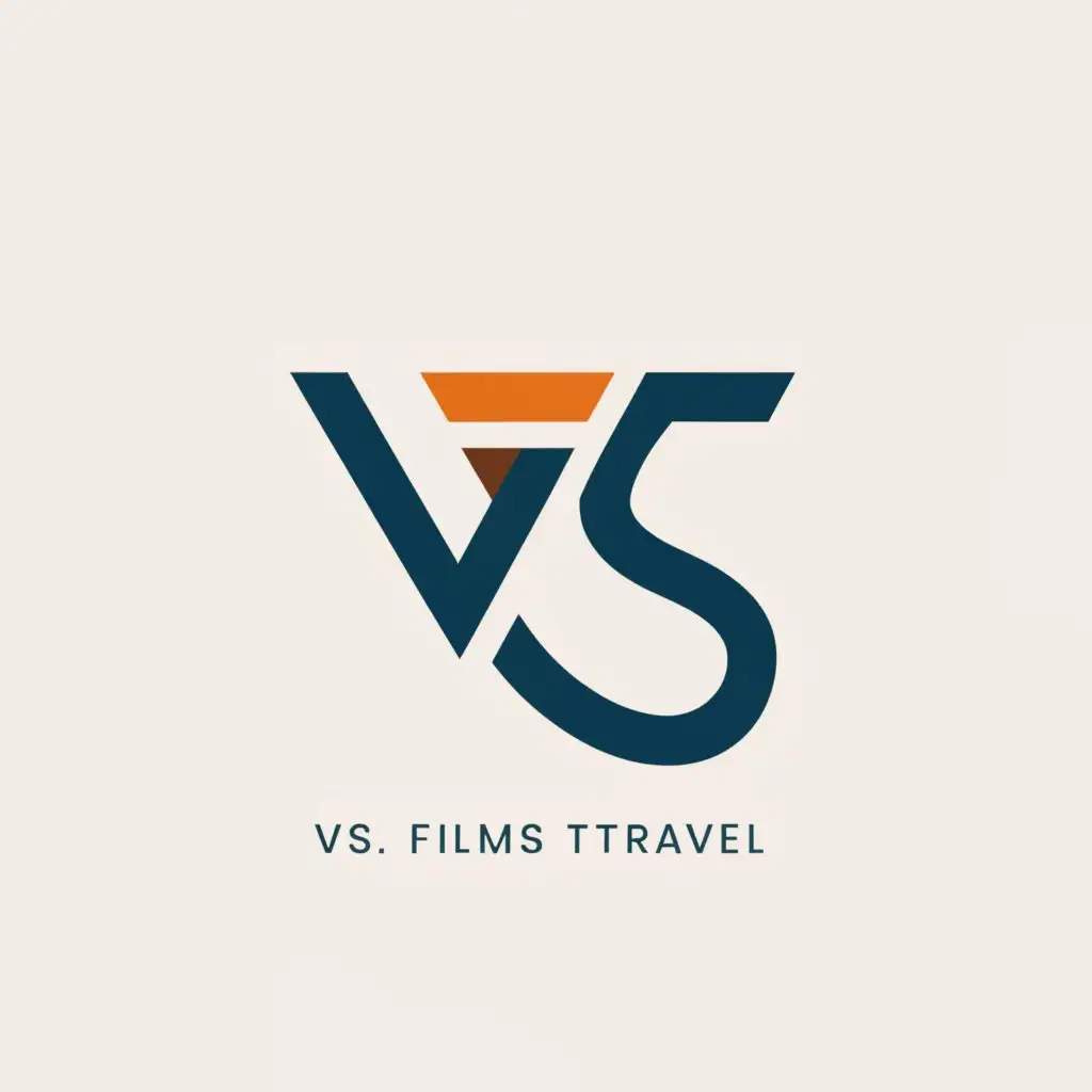 a logo design,with the text "VS FILMS TRAVEL", main symbol:VS FILMS TRAVEL,Moderate,be used in Travel industry,clear background
