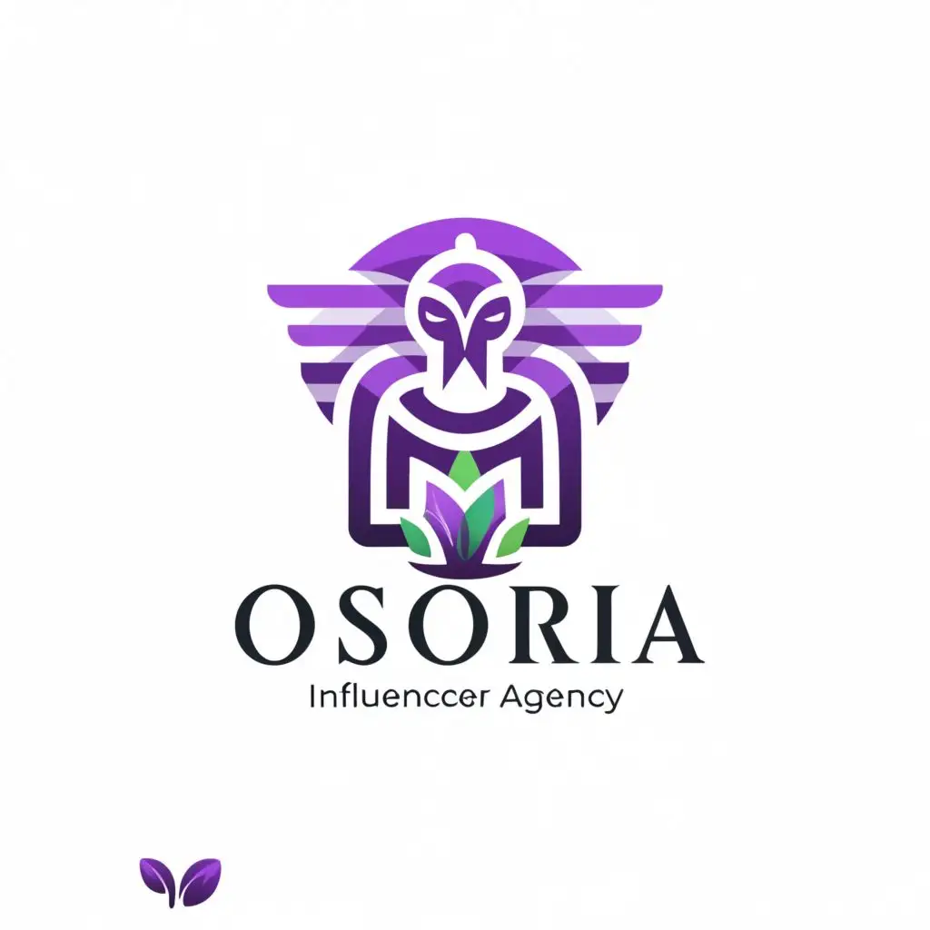 logo, Make a simple, friendly, and modern Wordmark logo design for an Influencer Marketing agency picturing the Egyptian goddess Osiris as a modern Influencer holding the rose called Osoria in purple colors with a white background, with the text "Osiria", typography, be used in Internet industry