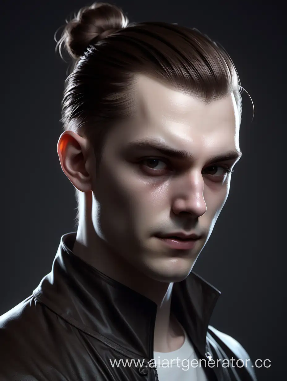 Elegant-Vampire-Portrait-Slicked-Back-Brown-Hair-and-Stylish-Attire-in-Hyperdetailed-Art