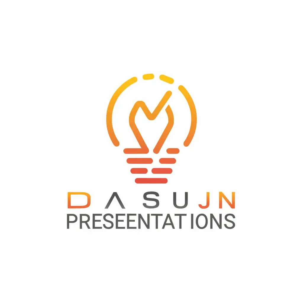 a logo design,with the text "Dasun_Presentations", main symbol:Struggling with your homework? Let Dasun_Presentations help you out with our educational homework help videos! Our videos cover a wide range of subjects and topics, providing explanations and examples to guide you through your assignments. Say goodbye to homework stress and hello to better grades with our help.,Moderate,be used in Education industry,clear background
