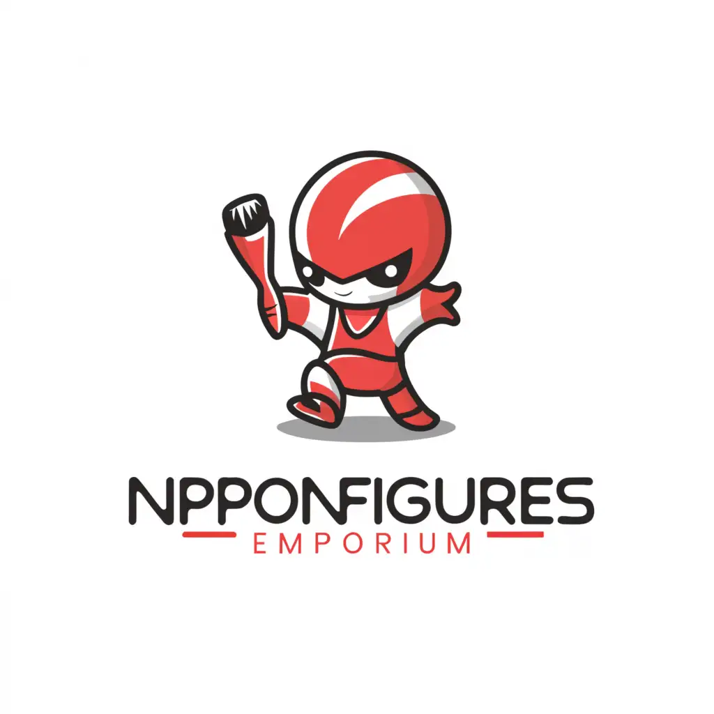 a logo design,with the text "NipponFigures Emporium", main symbol:Bringing Anime to Life, one Figure at a Time,complex,clear background