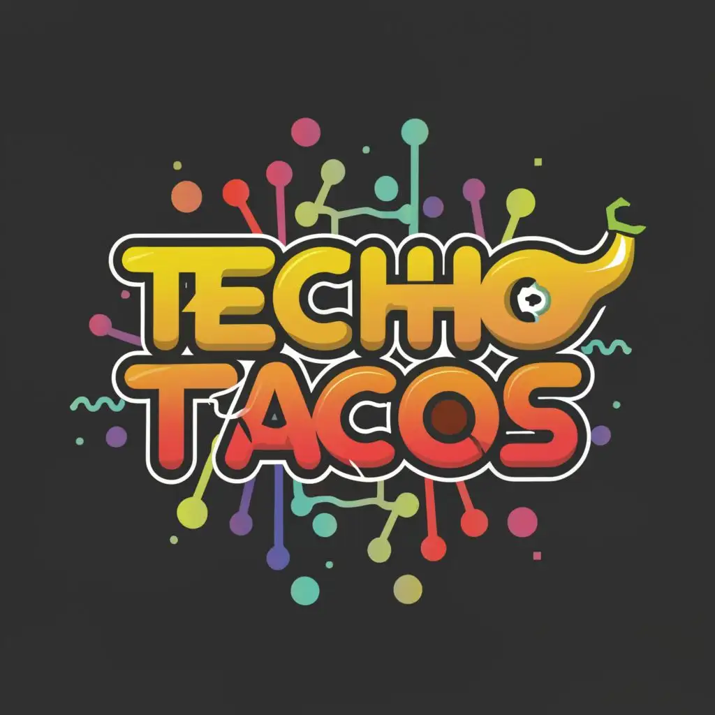 a logo design, with the text "techno tacos", main symbol: music chili pepper geometric pattern, complex, be used in Restaurant industry, clear background
