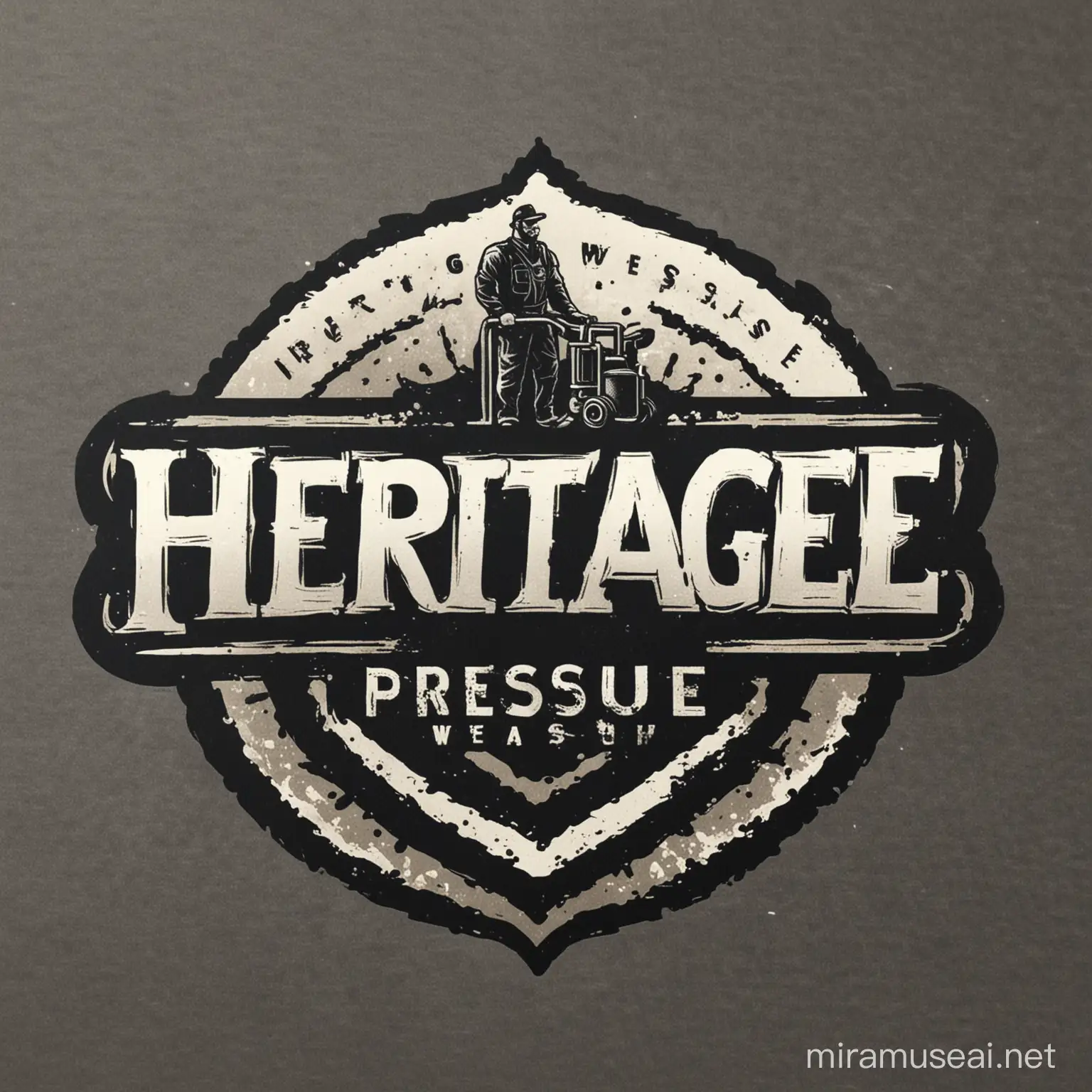 Heritage Pressure Wash Professional Logo Design in High Resolution